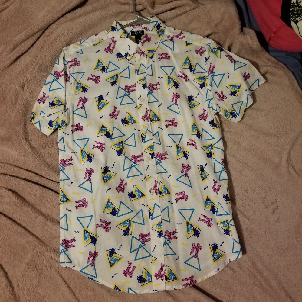 retro "beach babe" button down